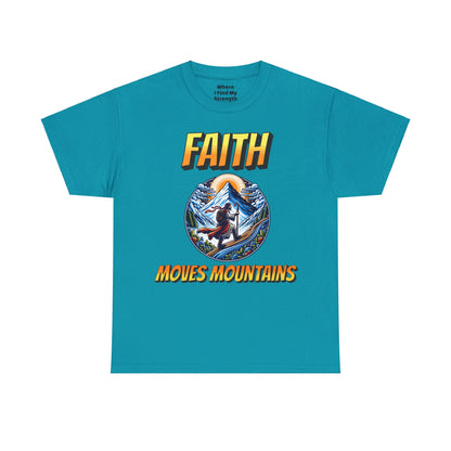 (Faith Moves Mountains) Heavy Cotton Tee