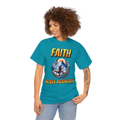 (Faith Moves Mountains) Heavy Cotton Tee