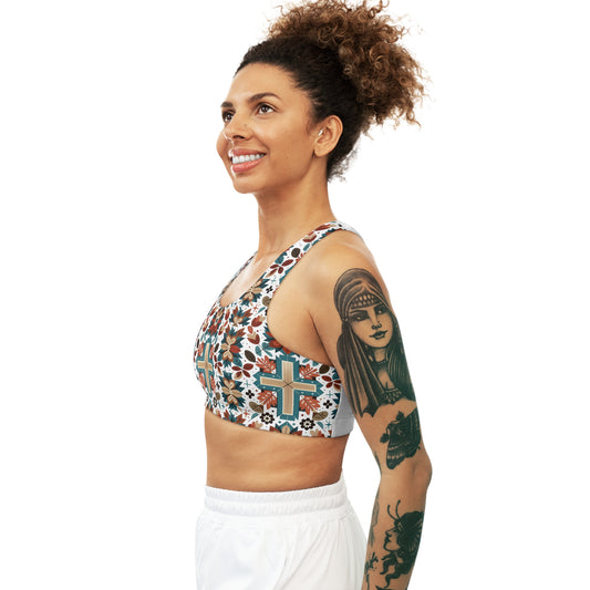 (Psalm 18:32) Seamless Sports Bra