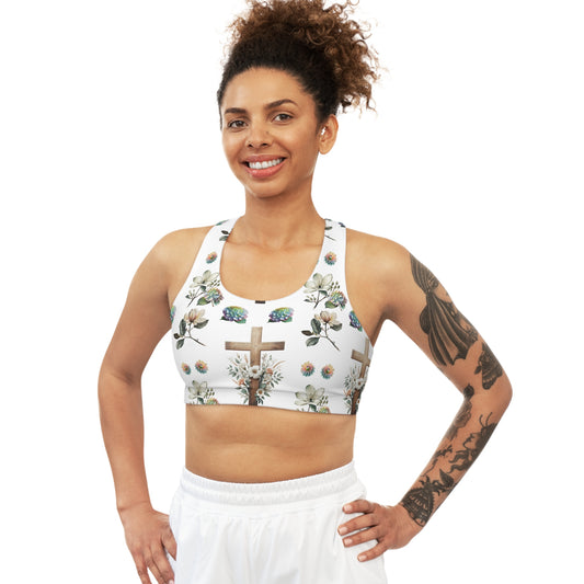 (Philippians 4:13) Seamless Sports Bra