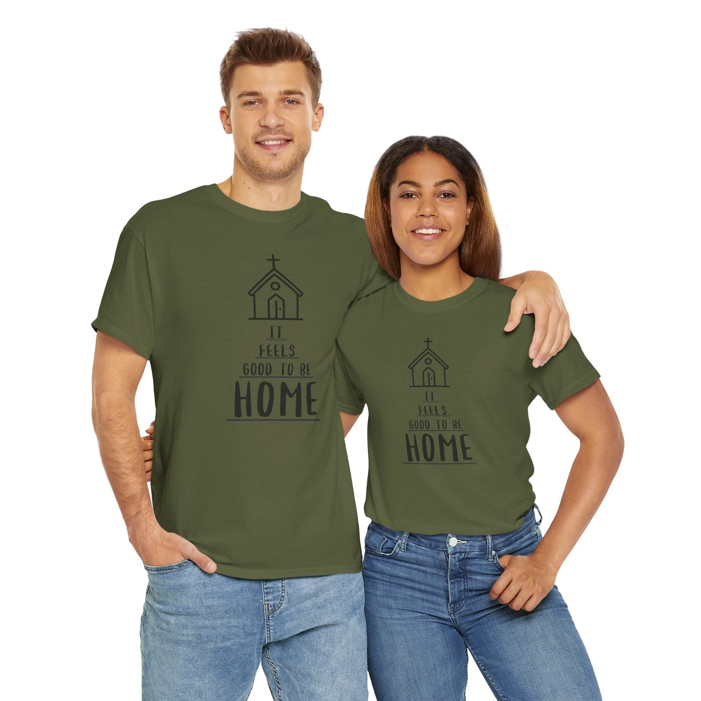 (It Feels Good To Be Home) Unisex Heavy Cotton Tee