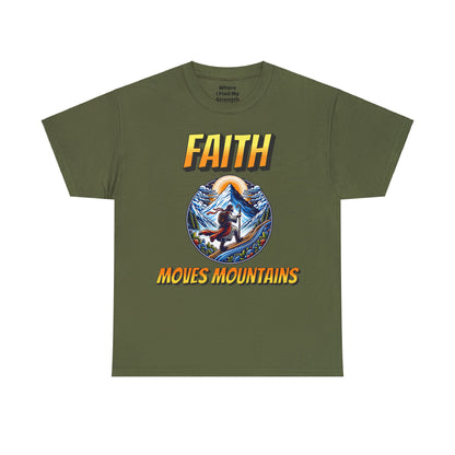 (Faith Moves Mountains) Heavy Cotton Tee