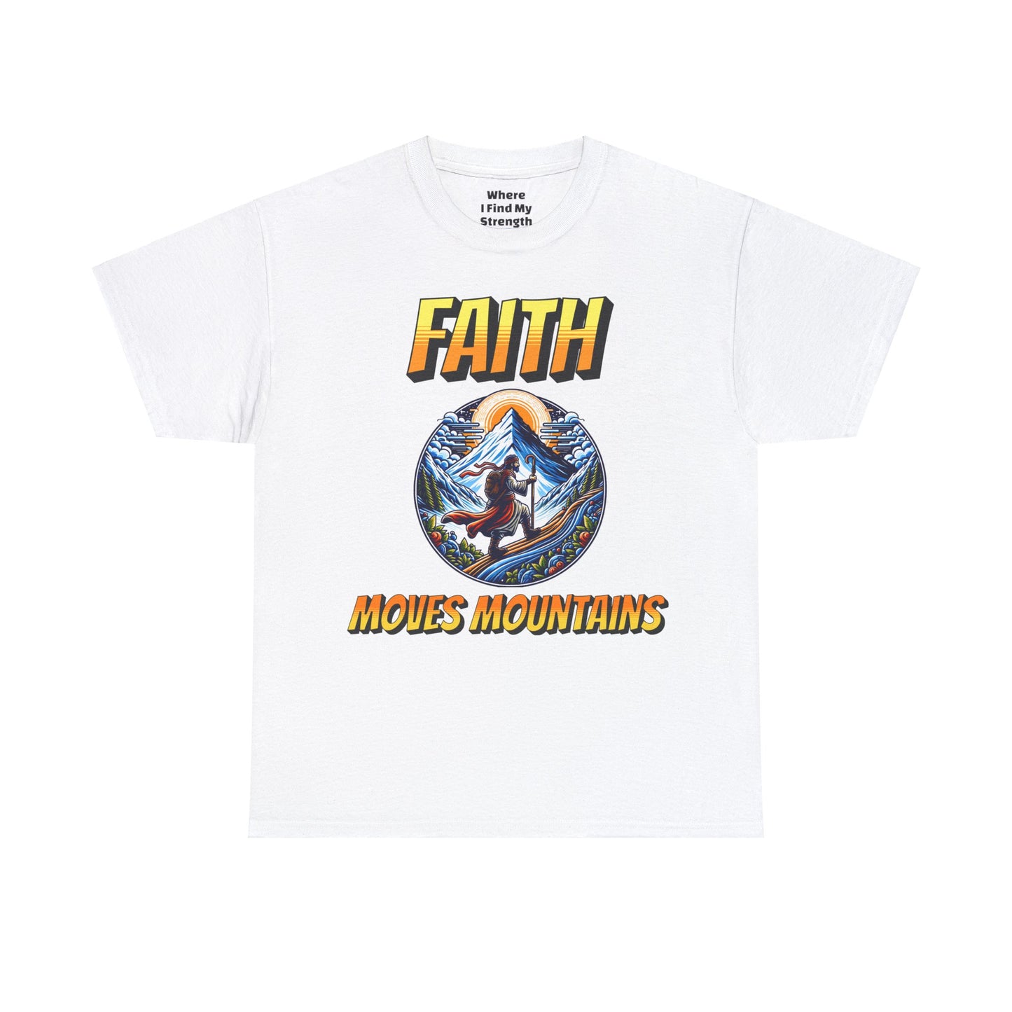 (Faith Moves Mountains) Heavy Cotton Tee