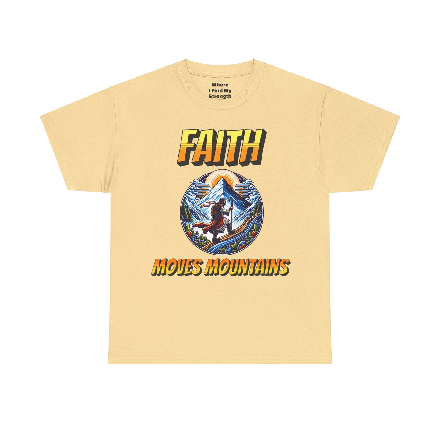 (Faith Moves Mountains) Heavy Cotton Tee